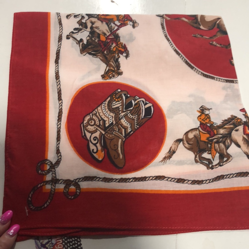 NWT Amazing Danna red western bandanna - Picture 4 of 5